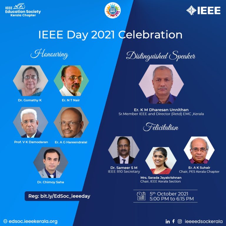 IEEE Day Celebration 2021 – A distinguished talk on the topic ‘Role of Energy Management during Pandemic’