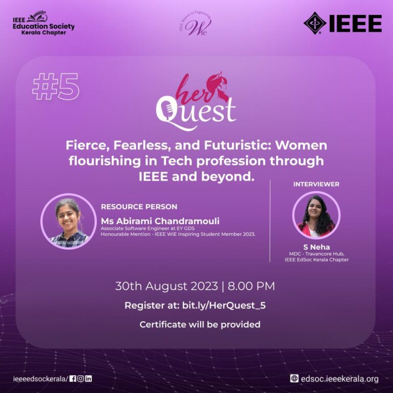 Talk on “Fierce, Fearless and Futuristic: Women Flourishing In Tech Careers Through IEEE and Beyond”