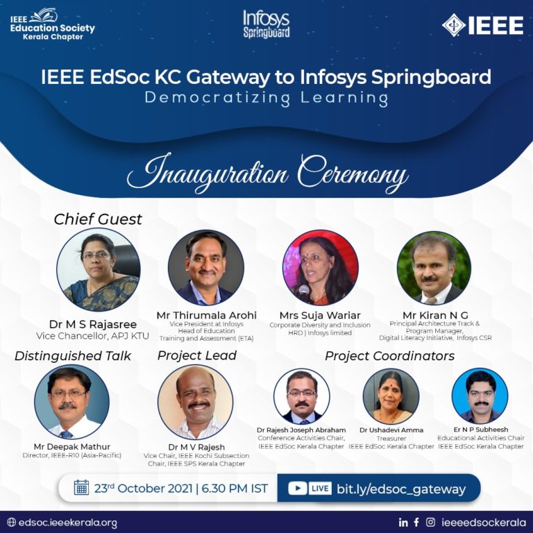 IEEE Education Society KC Gateway to Infosys Springboard