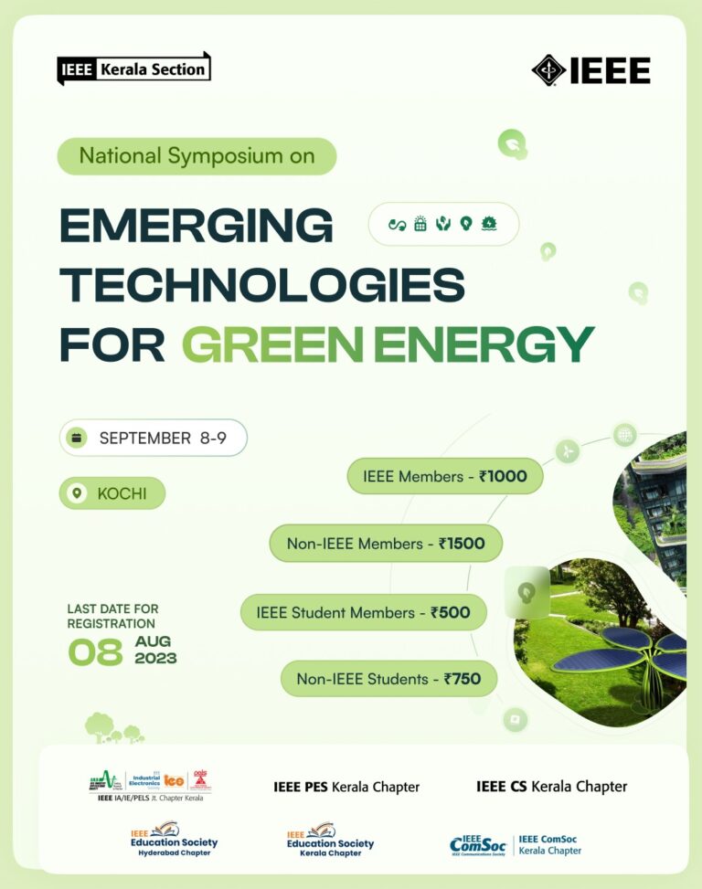 Symposium on Emerging Technologies for Green Energy